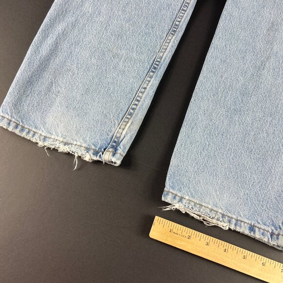 VTG 90s Levi's Silver Tab Jean Junior 28x30* Loose Blue Distressed Denim Tag 7Jr - Picture 5 of 16